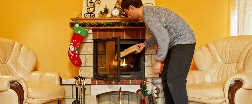 Rusted Metal Fireplace Restoration in Carpentersville